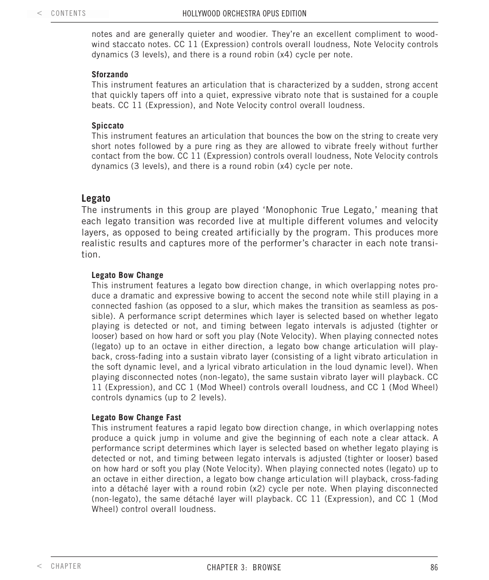 EastWest Hollywood Orchestra Opus Edition Virtual Instrument Plug-In (Download) User Manual | Page 86 / 228