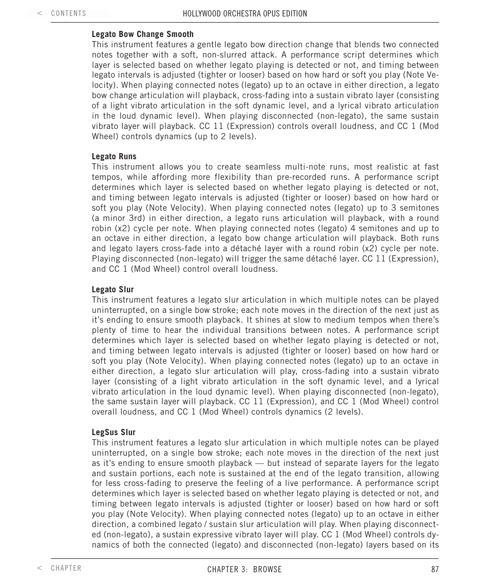 EastWest Hollywood Orchestra Opus Edition Virtual Instrument Plug-In (Download) User Manual | Page 87 / 228