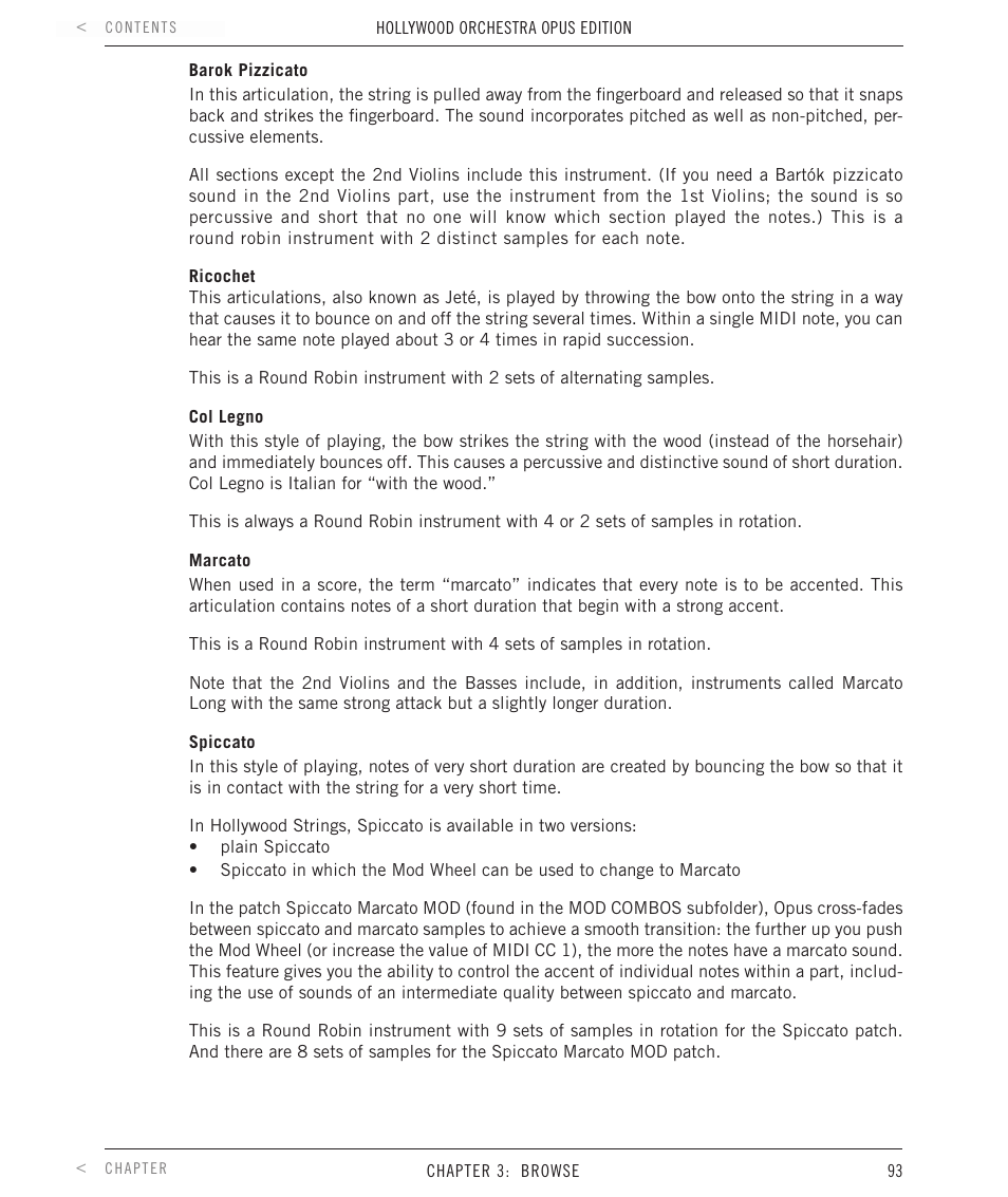 EastWest Hollywood Orchestra Opus Edition Virtual Instrument Plug-In (Download) User Manual | Page 93 / 228