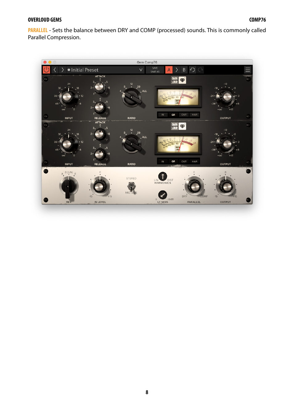 Overloud Gem Comp76 FET Compressor and Limiter Plug-In User Manual | Page 10 / 55
