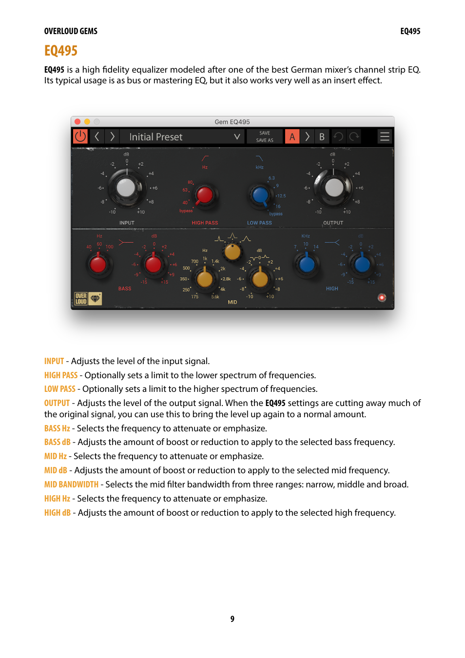 Eq495 | Overloud Gem Comp76 FET Compressor and Limiter Plug-In User Manual | Page 11 / 55