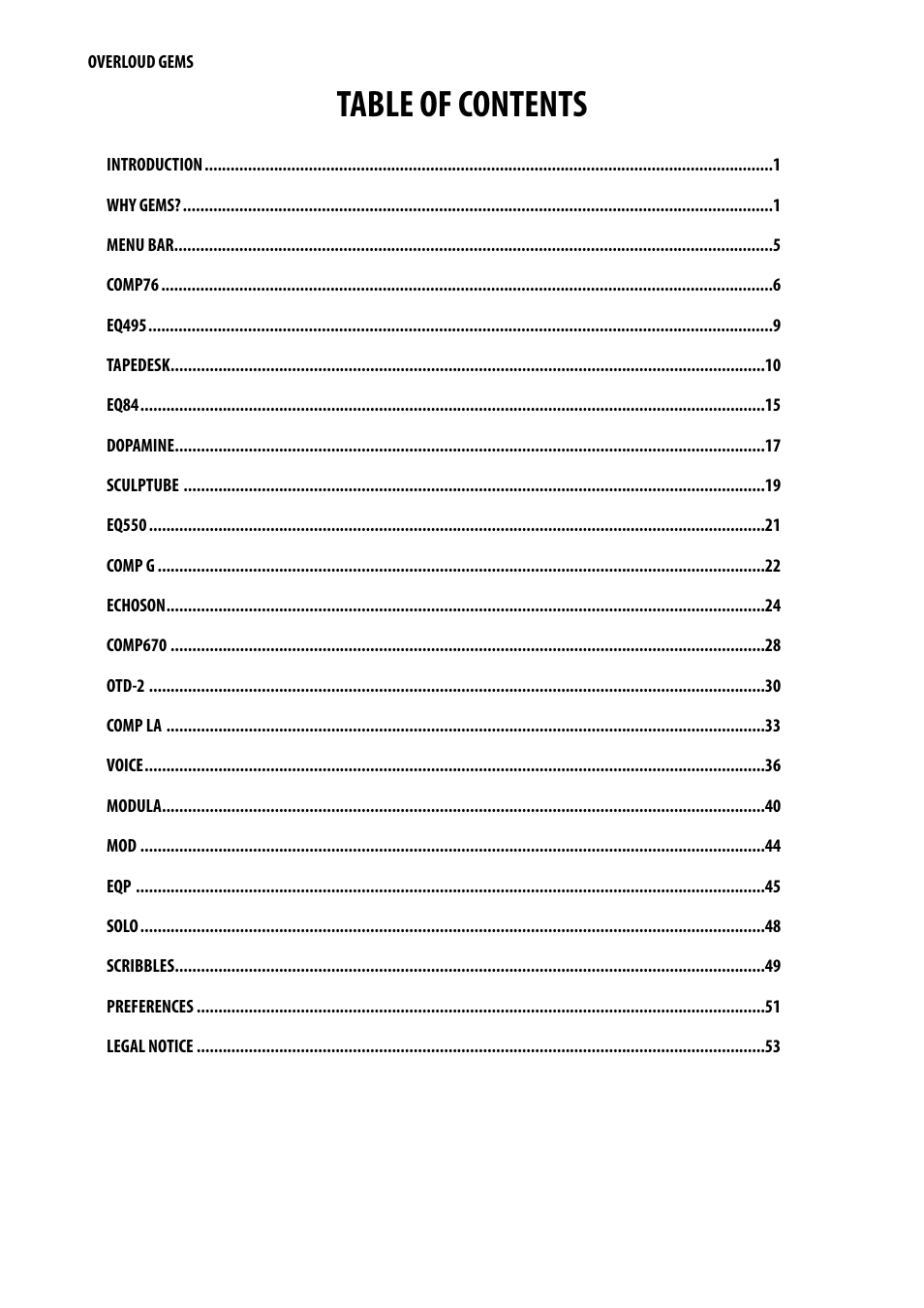 Overloud Gem Comp76 FET Compressor and Limiter Plug-In User Manual | Page 2 / 55