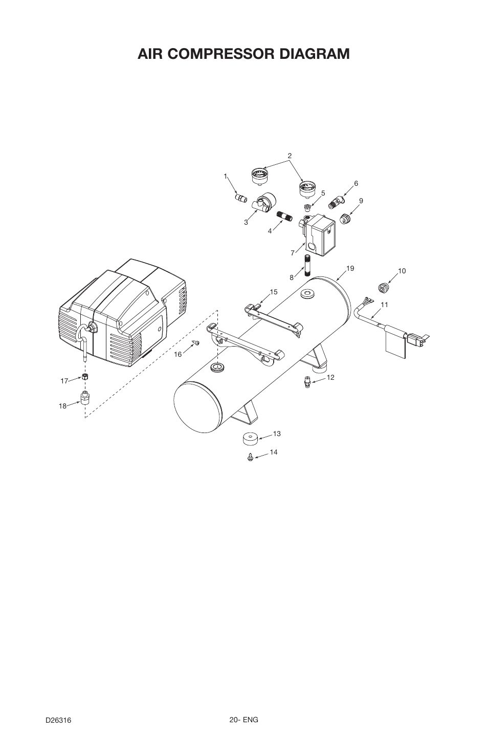 Air compressor diagram | Delta 66-202 User Manual | Page 20 / 24