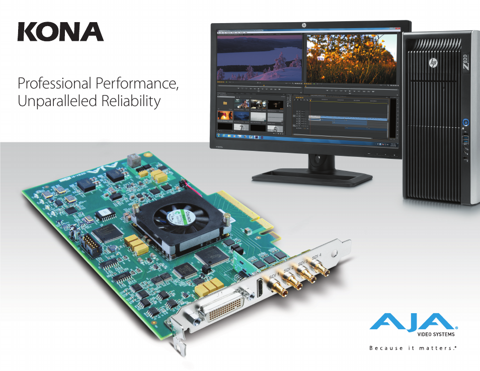AJA KONA 4 PCI-E Video I/O Card (HDMI Output, Cable Included) User Manual | 29 pages