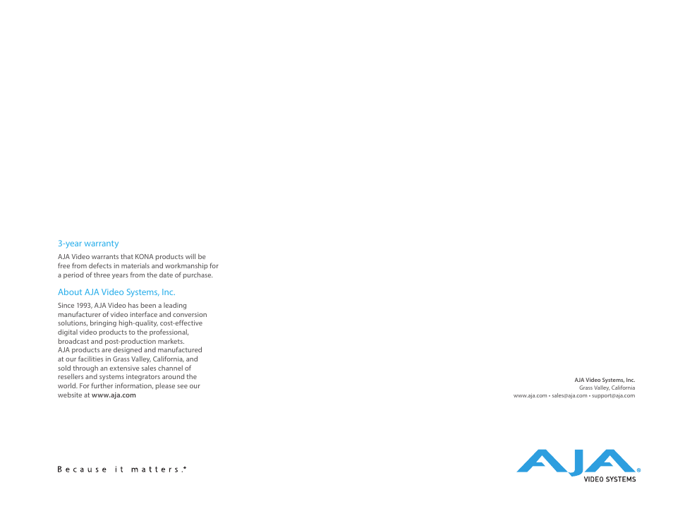 AJA KONA 4 PCI-E Video I/O Card (HDMI Output, Cable Included) User Manual | Page 29 / 29