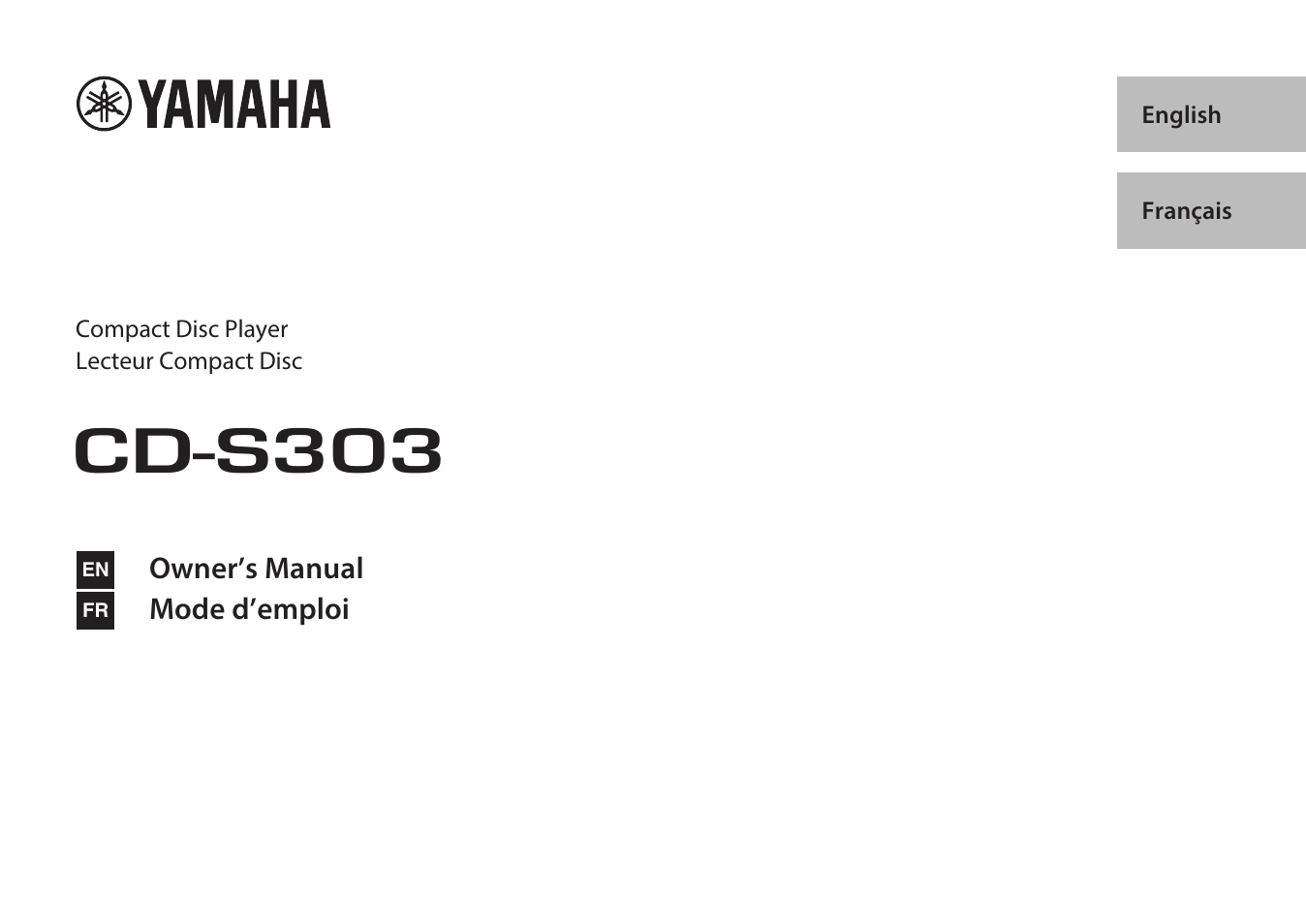 Yamaha CD-S303 CD Player (Black) User Manual | 48 pages