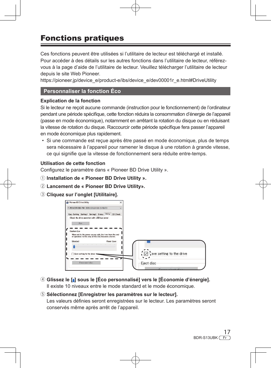 Fonctions pratiques | Pioneer BDR-S13UBK Internal Blu-ray Writer with M-DISC Support User Manual | Page 39 / 48