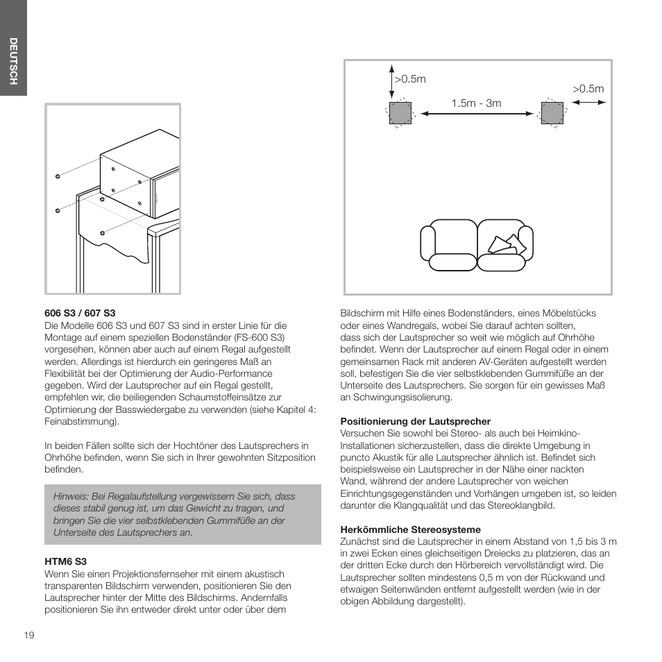 Bowers & Wilkins HTM6 S3 2-Way Center Channel Speaker (Oak) User Manual | Page 20 / 124