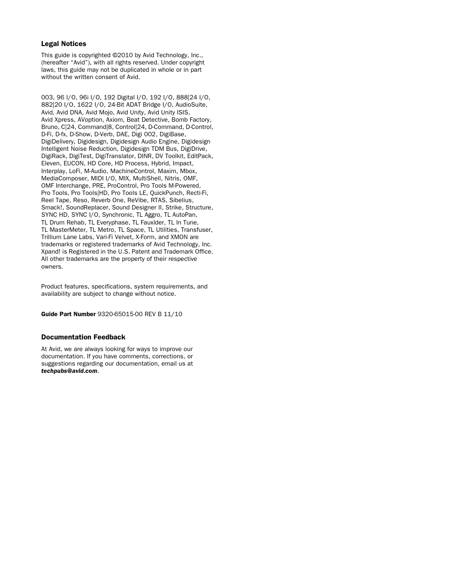 Avid HD OMNI Preamp, I/O, and Monitoring Pro Tools HD Series Interface User Manual | Page 2 / 71