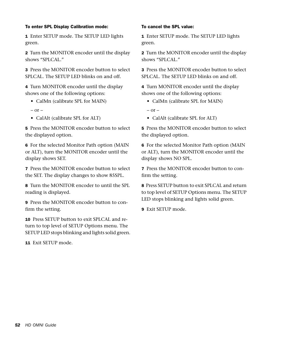 Avid HD OMNI Preamp, I/O, and Monitoring Pro Tools HD Series Interface User Manual | Page 56 / 71