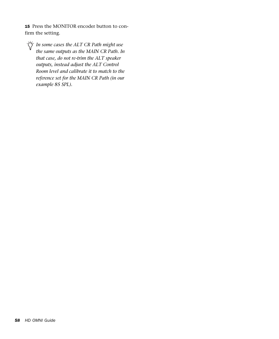 Avid HD OMNI Preamp, I/O, and Monitoring Pro Tools HD Series Interface User Manual | Page 62 / 71