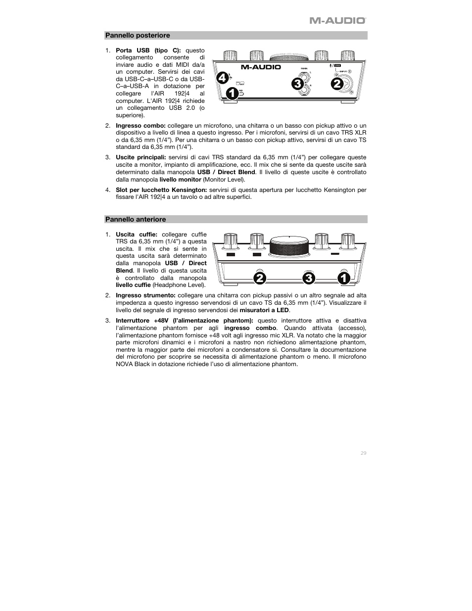 M-AUDIO Air 192|4 Vocal Studio Pro Desktop 2x2 USB Type-C Audio Interface with Mic and Headphones User Manual | Page 29 / 40