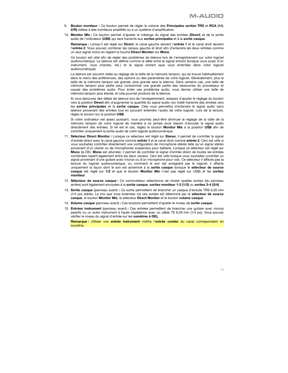 M-AUDIO AIR 192|8 Desktop 2x4 USB Type-C Audio/MIDI Interface User Manual | Page 19 / 36