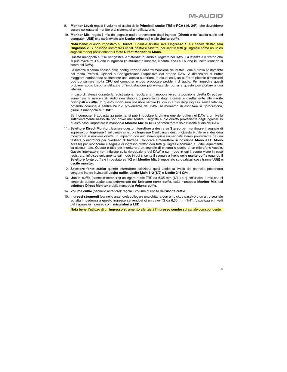 M-AUDIO AIR 192|8 Desktop 2x4 USB Type-C Audio/MIDI Interface User Manual | Page 25 / 36