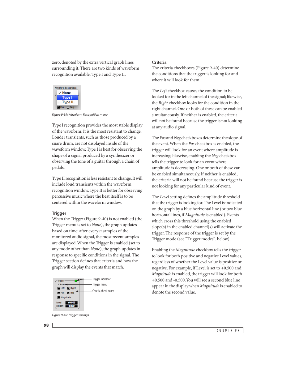Trigger | MOTU 828x 28x30 Audio Interface with ThunderTechnology User Manual | Page 98 / 126