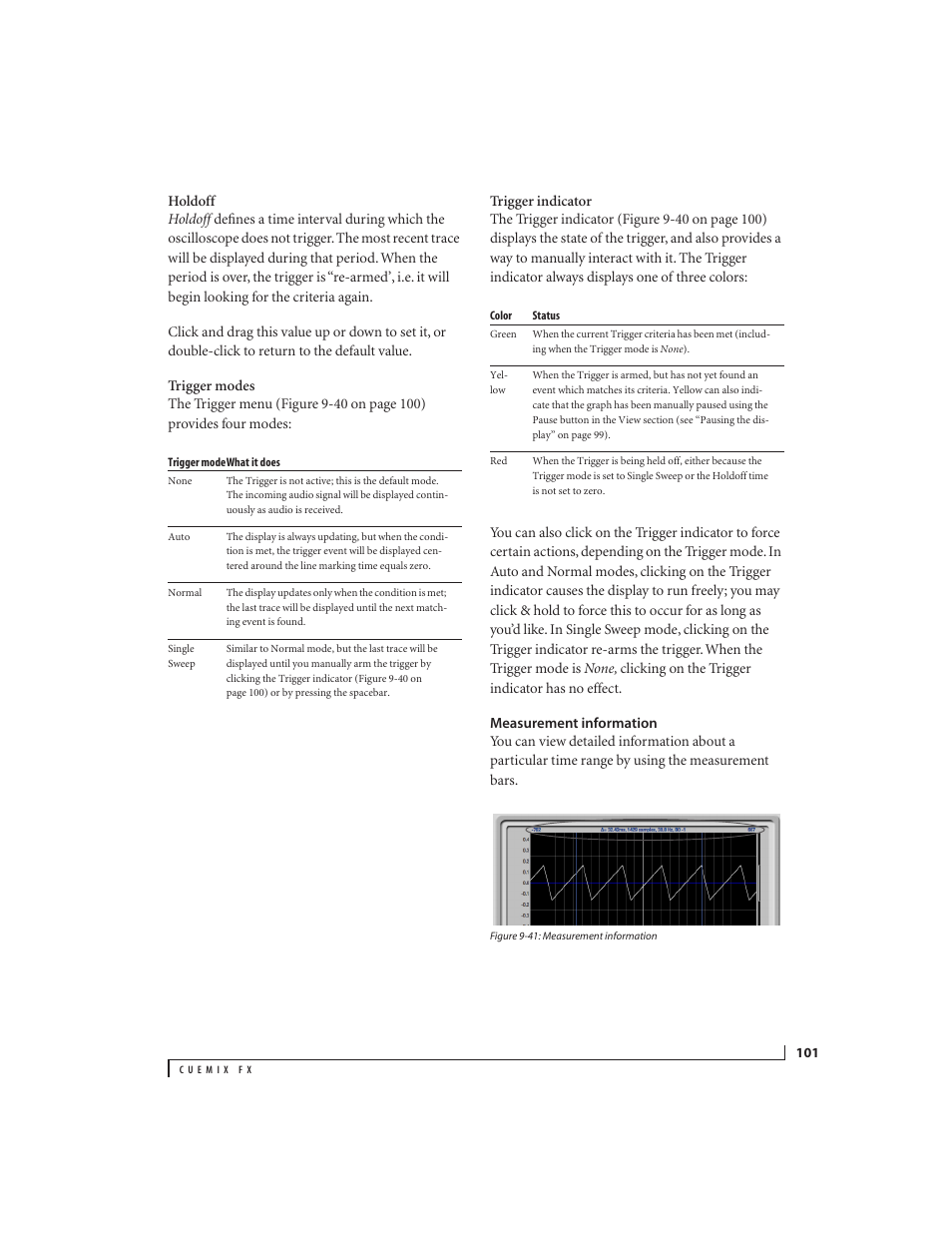 Measurement information | MOTU 828x 28x30 Audio Interface with ThunderTechnology User Manual | Page 101 / 128