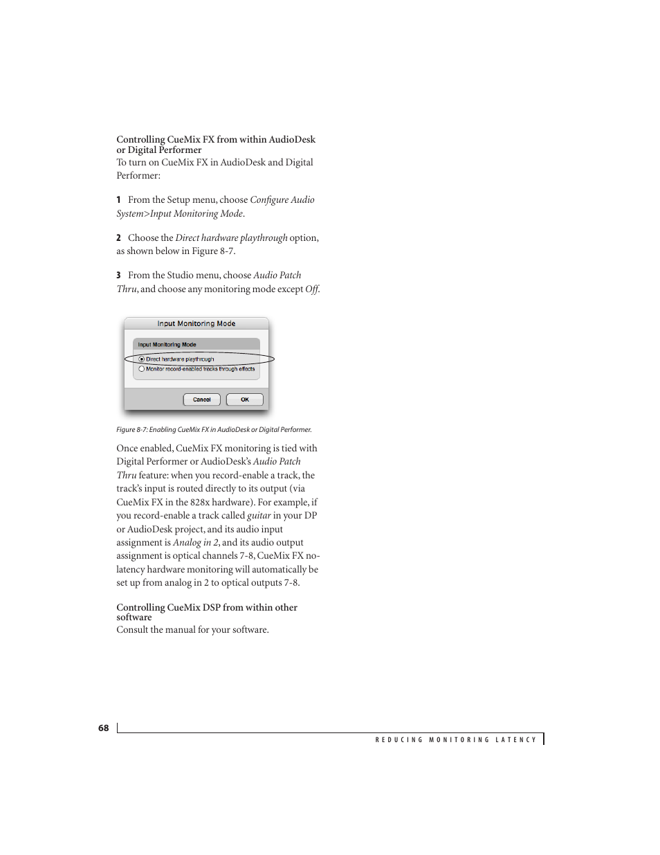 MOTU 828x 28x30 Audio Interface with ThunderTechnology User Manual | Page 68 / 128