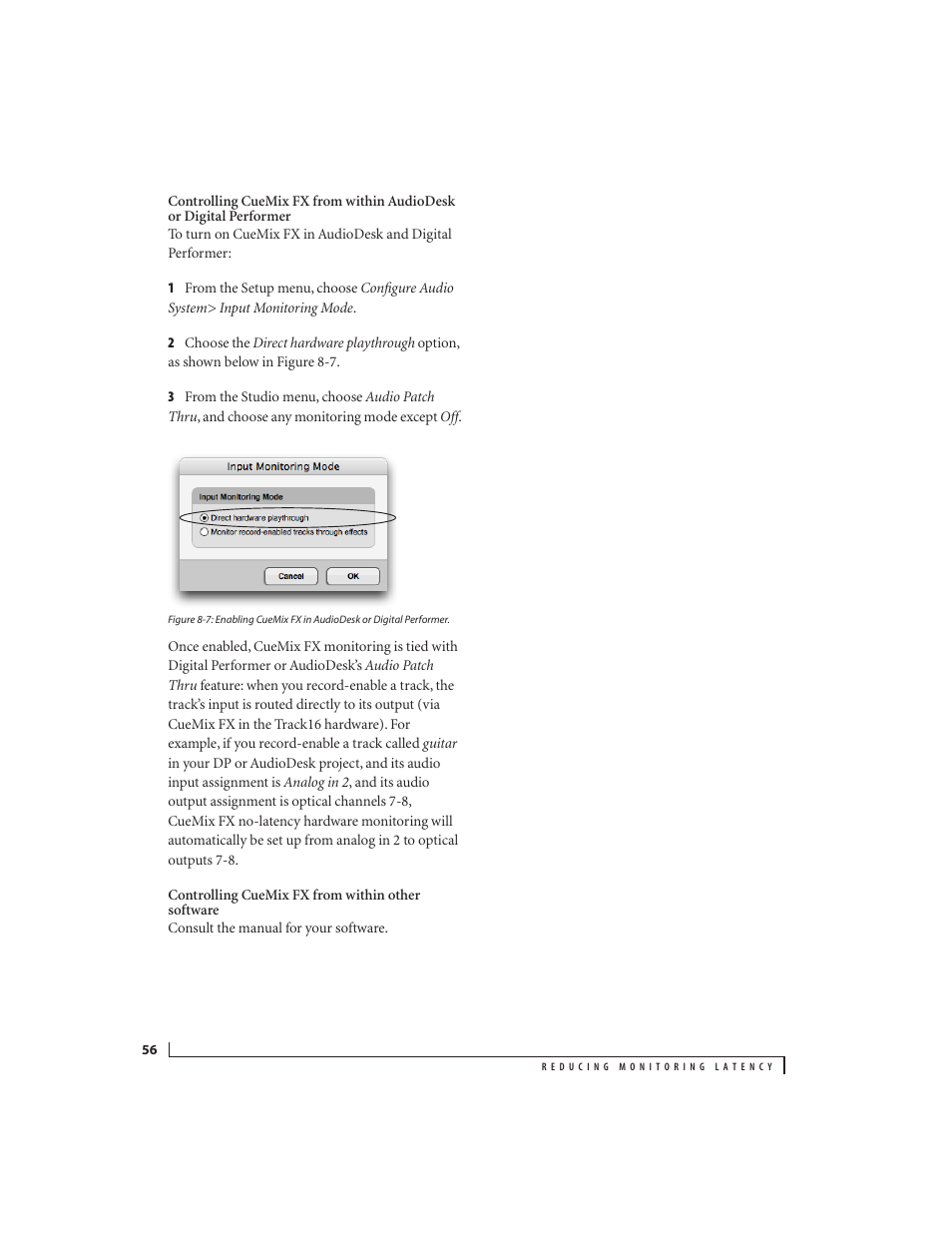 MOTU Track16 - Desktop Studio FireWire/USB 2.0 Interface User Manual | Page 56 / 118