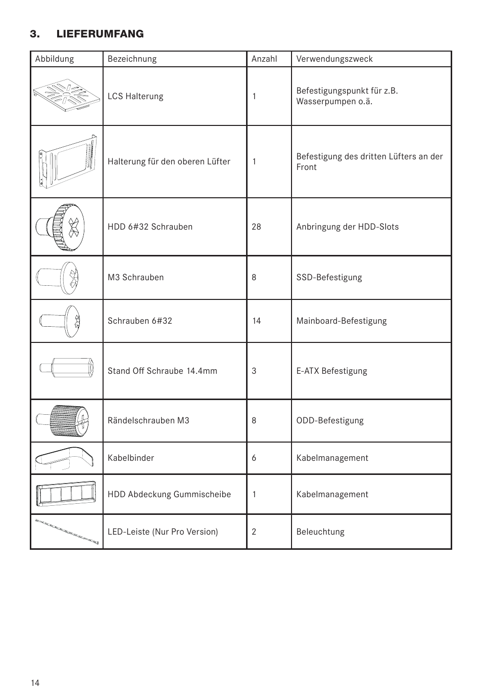 be quiet! Dark Base 900 Full-Tower Case (Silver) User Manual | Page 14 / 76