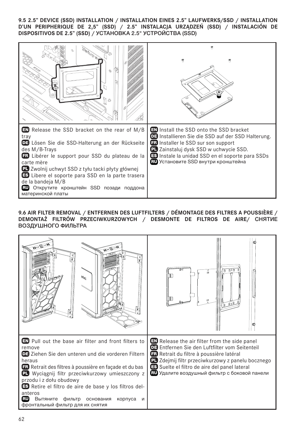 be quiet! Dark Base 900 Full-Tower Case (Silver) User Manual | Page 62 / 76