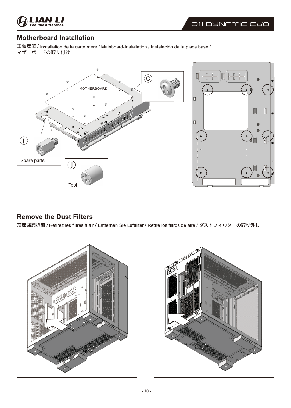 Lian Li O11 Dynamic EVO Mid-Tower Case (Black) User Manual | Page 10 / 31