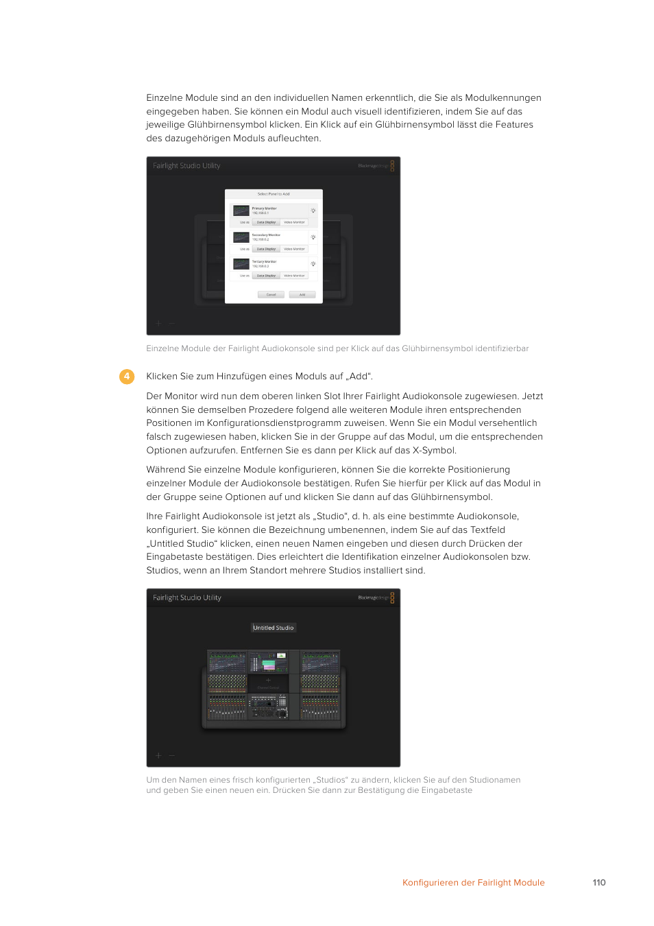 Blackmagic Design Fairlight Console Channel Fader Modular Control Surface User Manual | Page 110 / 320