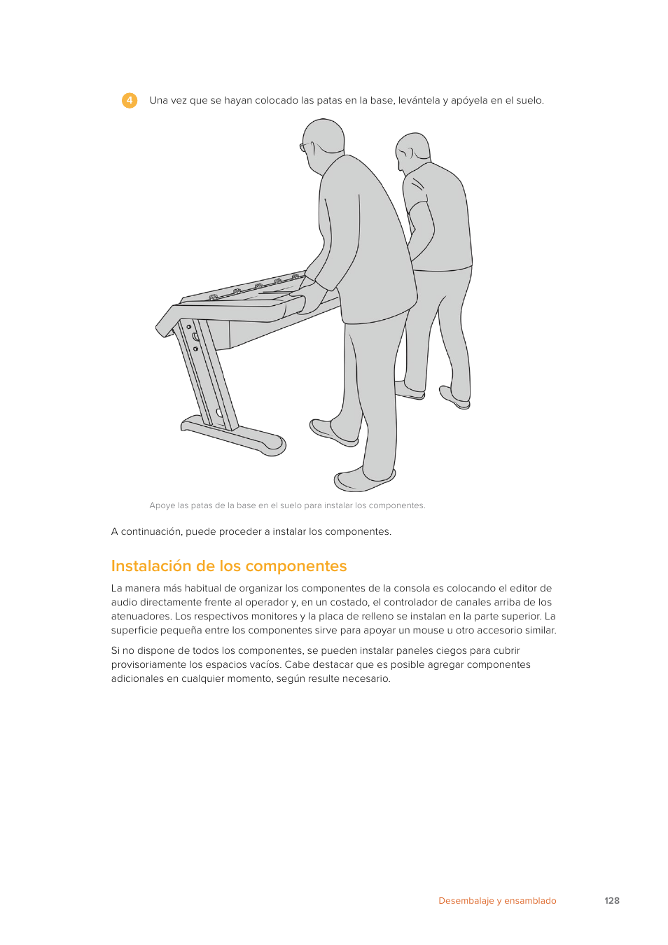 Instalación de los componentes | Blackmagic Design Fairlight Console Channel Fader Modular Control Surface User Manual | Page 128 / 320