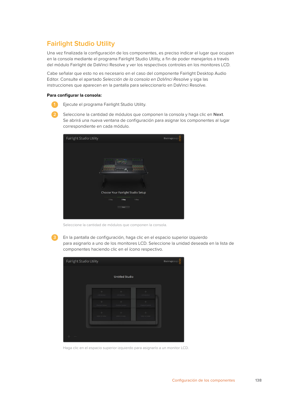 Fairlight studio utility | Blackmagic Design Fairlight Console Channel Fader Modular Control Surface User Manual | Page 138 / 320