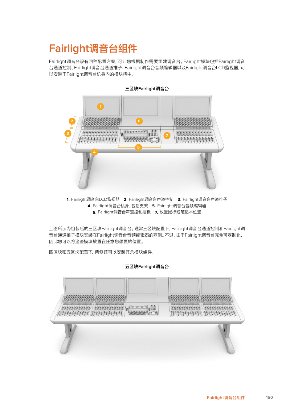 Fairlight调音台组件, Fairlight, 调音台组件 | Blackmagic Design Fairlight Console Channel Fader Modular Control Surface User Manual | Page 150 / 320