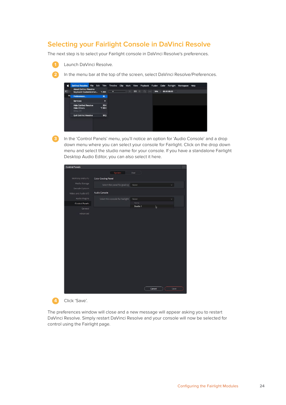 Blackmagic Design Fairlight Console Channel Fader Modular Control Surface User Manual | Page 24 / 320