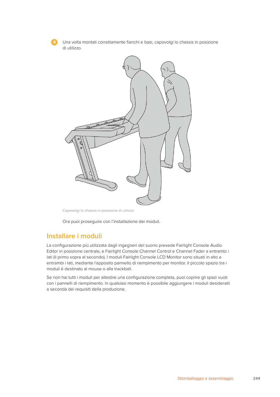 Installare i moduli | Blackmagic Design Fairlight Console Channel Fader Modular Control Surface User Manual | Page 244 / 320