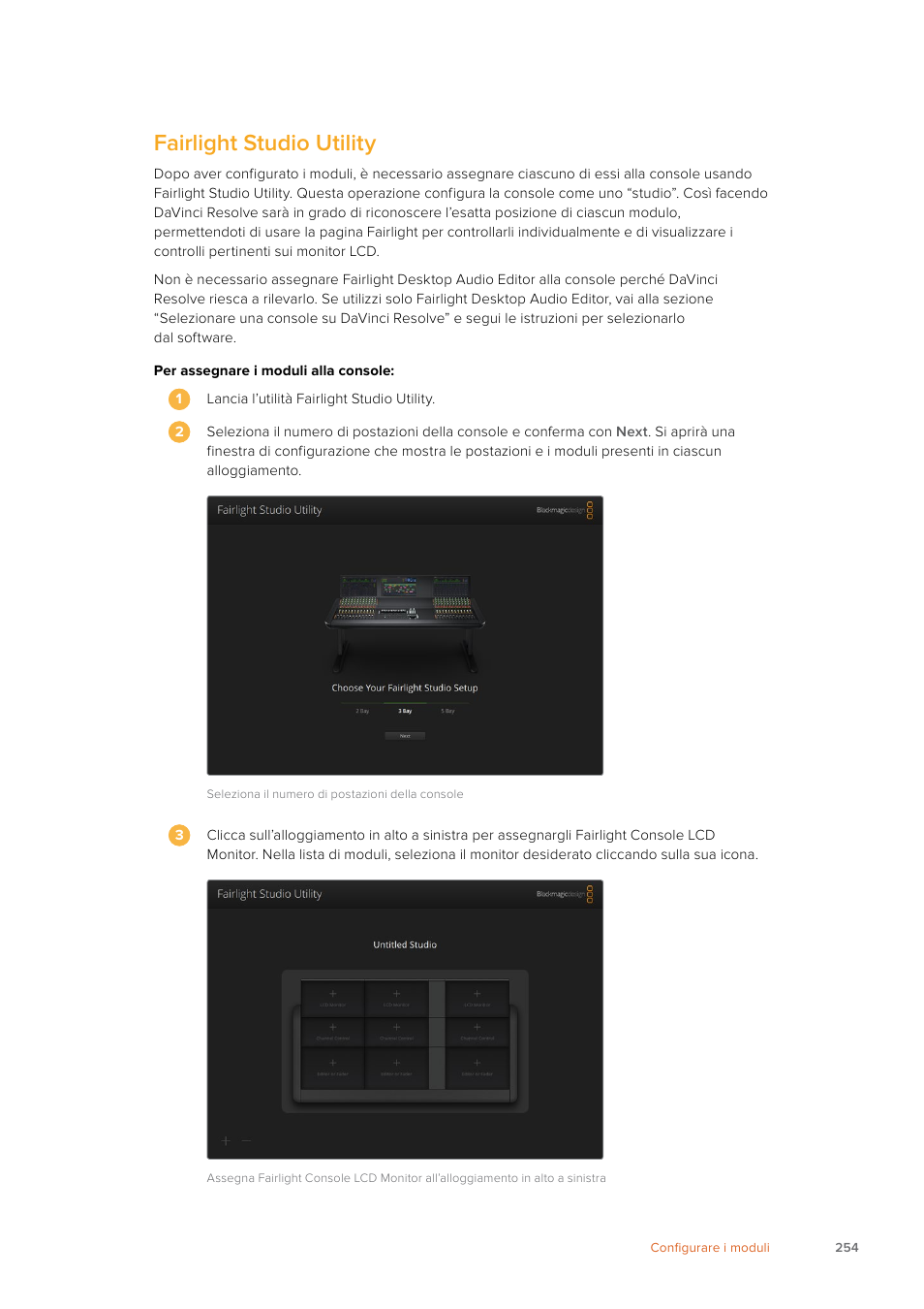 Fairlight studio utility | Blackmagic Design Fairlight Console Channel Fader Modular Control Surface User Manual | Page 254 / 320