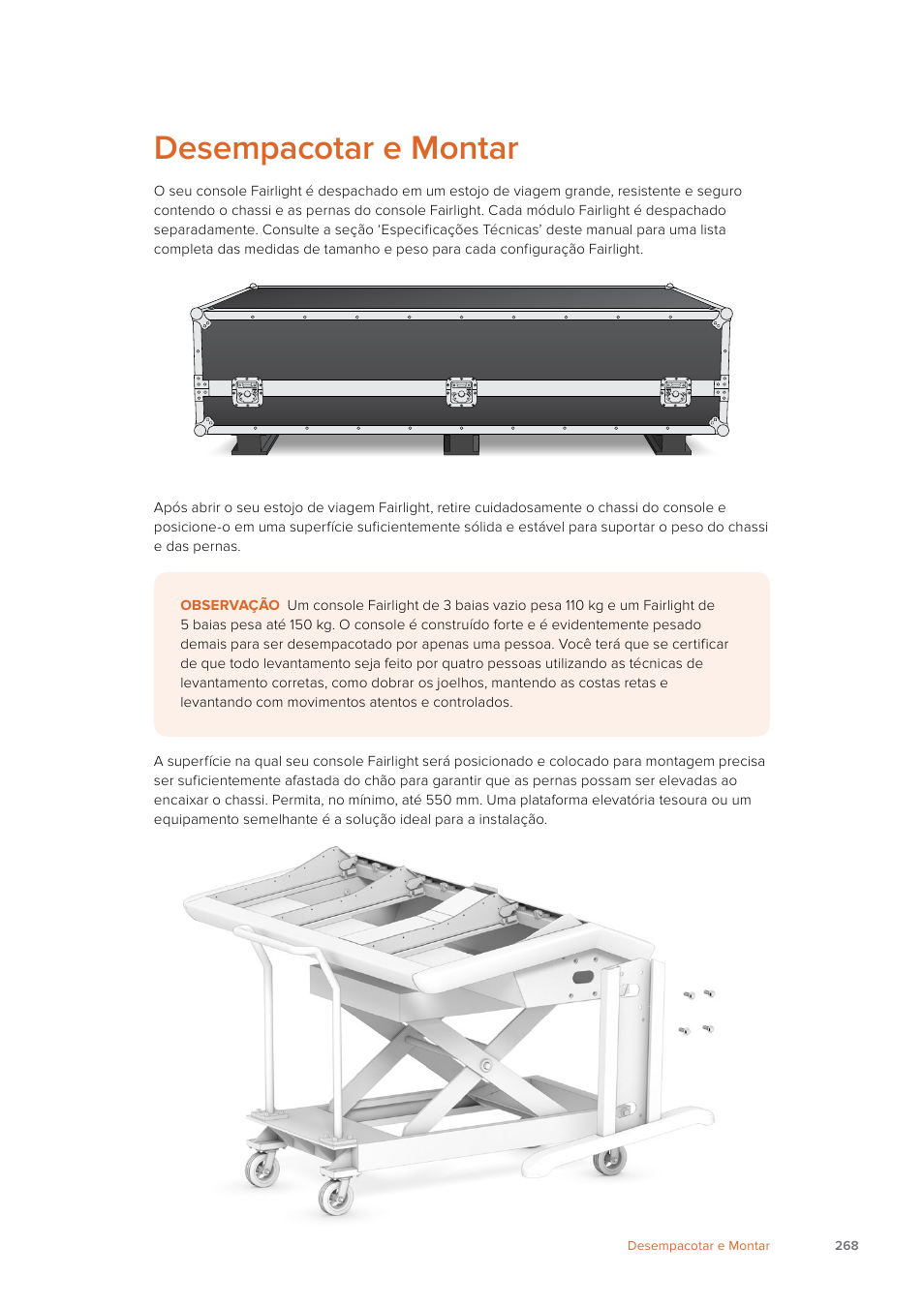 Desempacotar e montar | Blackmagic Design Fairlight Console Channel Fader Modular Control Surface User Manual | Page 268 / 320