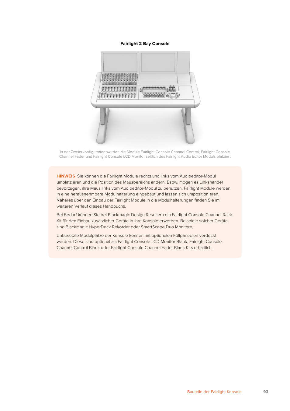 Blackmagic Design Fairlight Console Channel Fader Modular Control Surface User Manual | Page 93 / 320