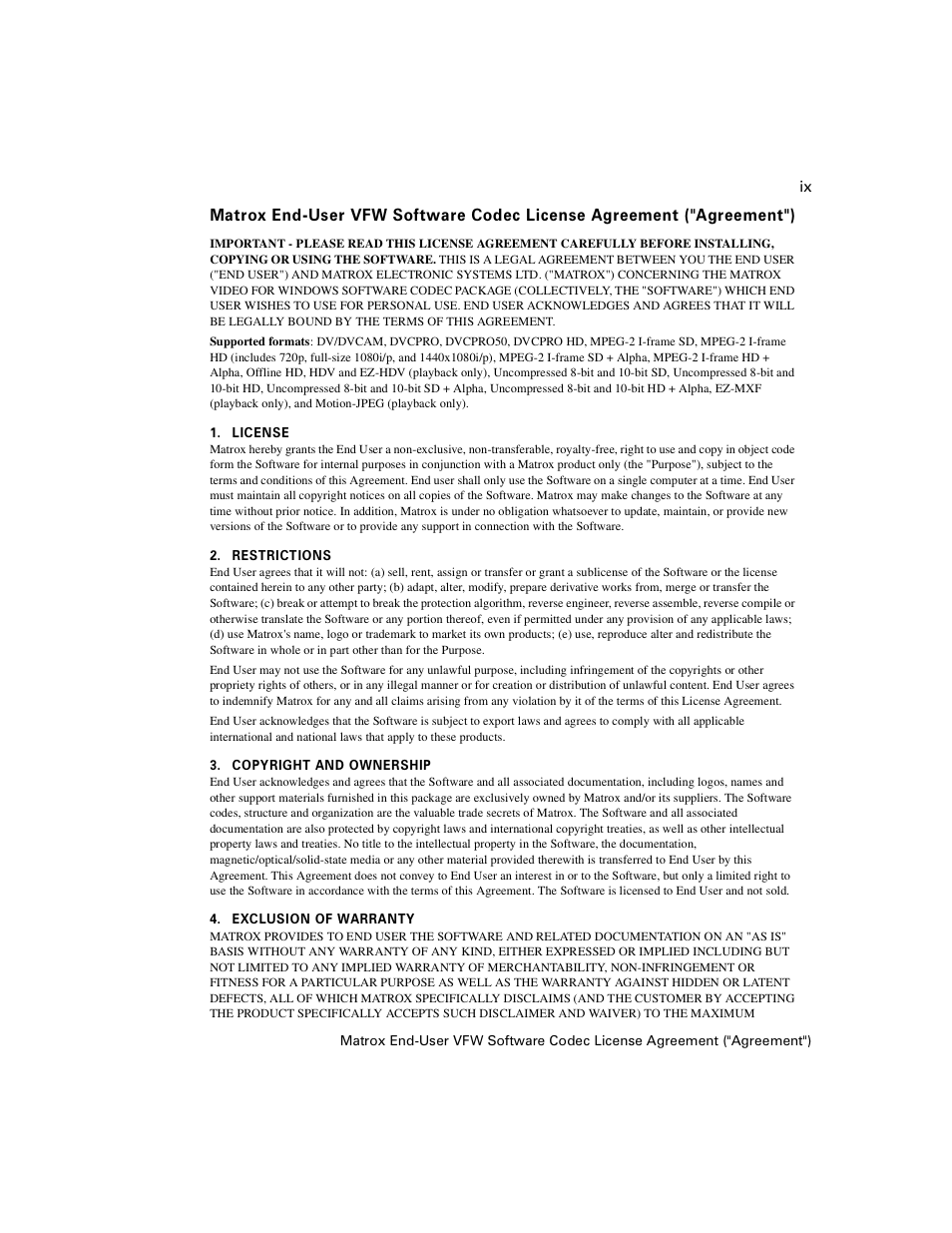 Matrox MXO2 PCIe Host Adapter User Manual | Page 11 / 388