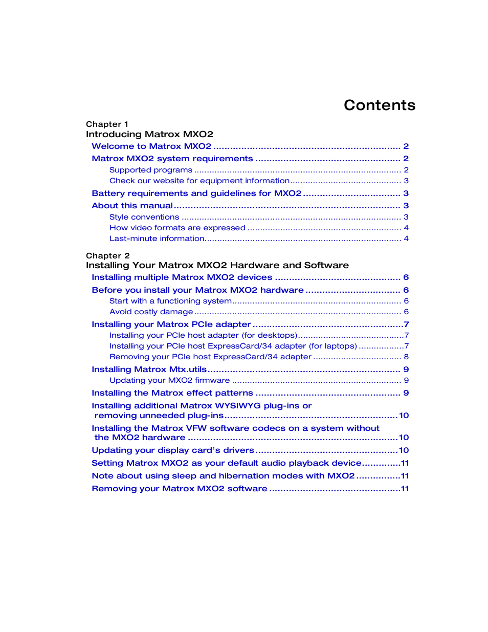 Matrox MXO2 PCIe Host Adapter User Manual | Page 15 / 388