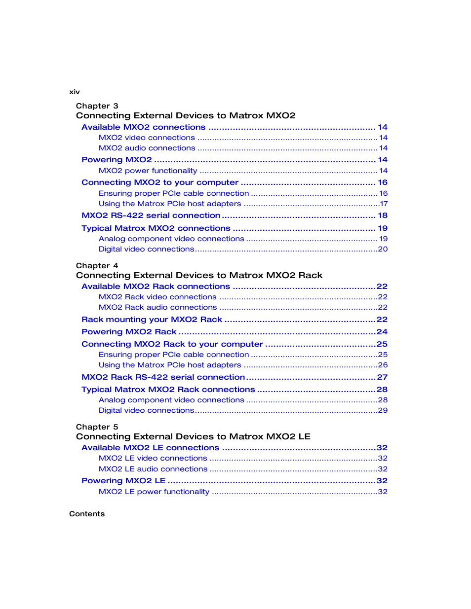 Matrox MXO2 PCIe Host Adapter User Manual | Page 16 / 388