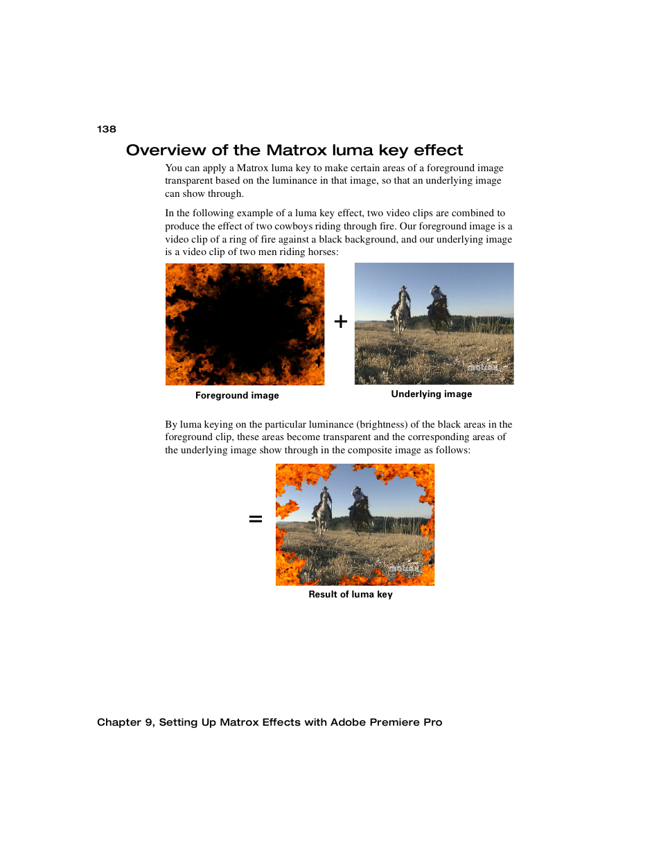 Overview of the matrox luma key effect | Matrox MXO2 PCIe Host Adapter User Manual | Page 162 / 388