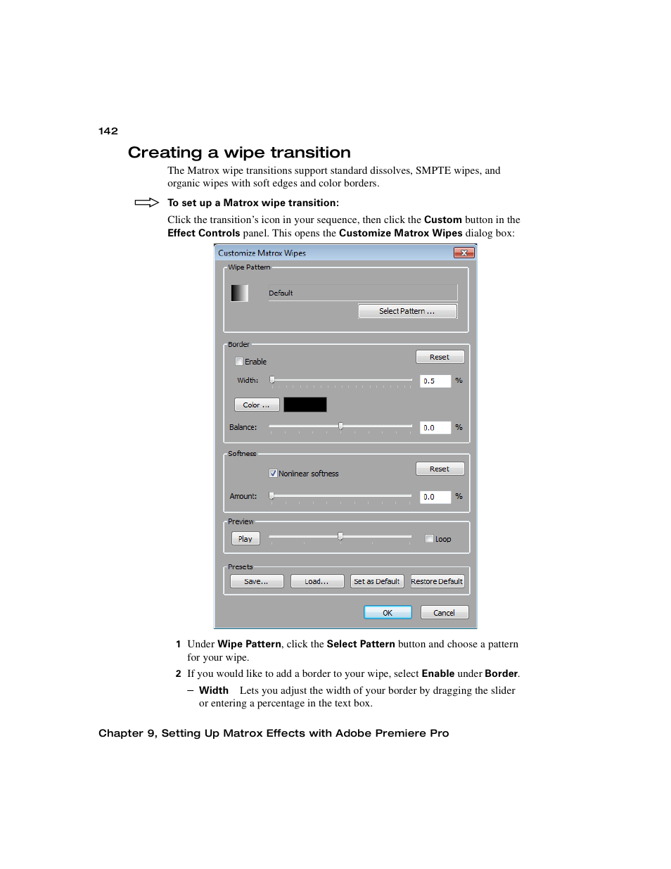 Creating a wipe transition | Matrox MXO2 PCIe Host Adapter User Manual | Page 166 / 388