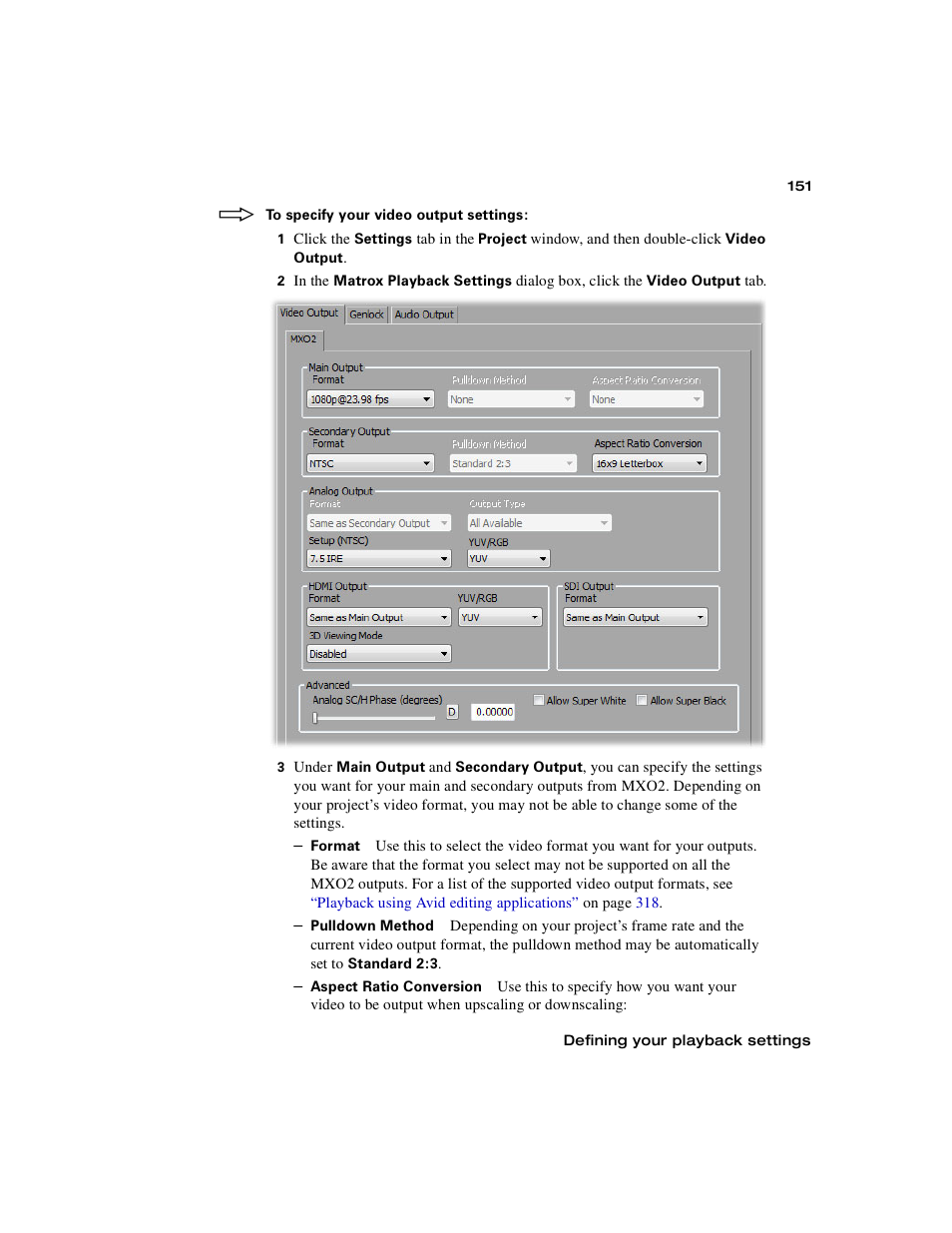 Matrox MXO2 PCIe Host Adapter User Manual | Page 175 / 388