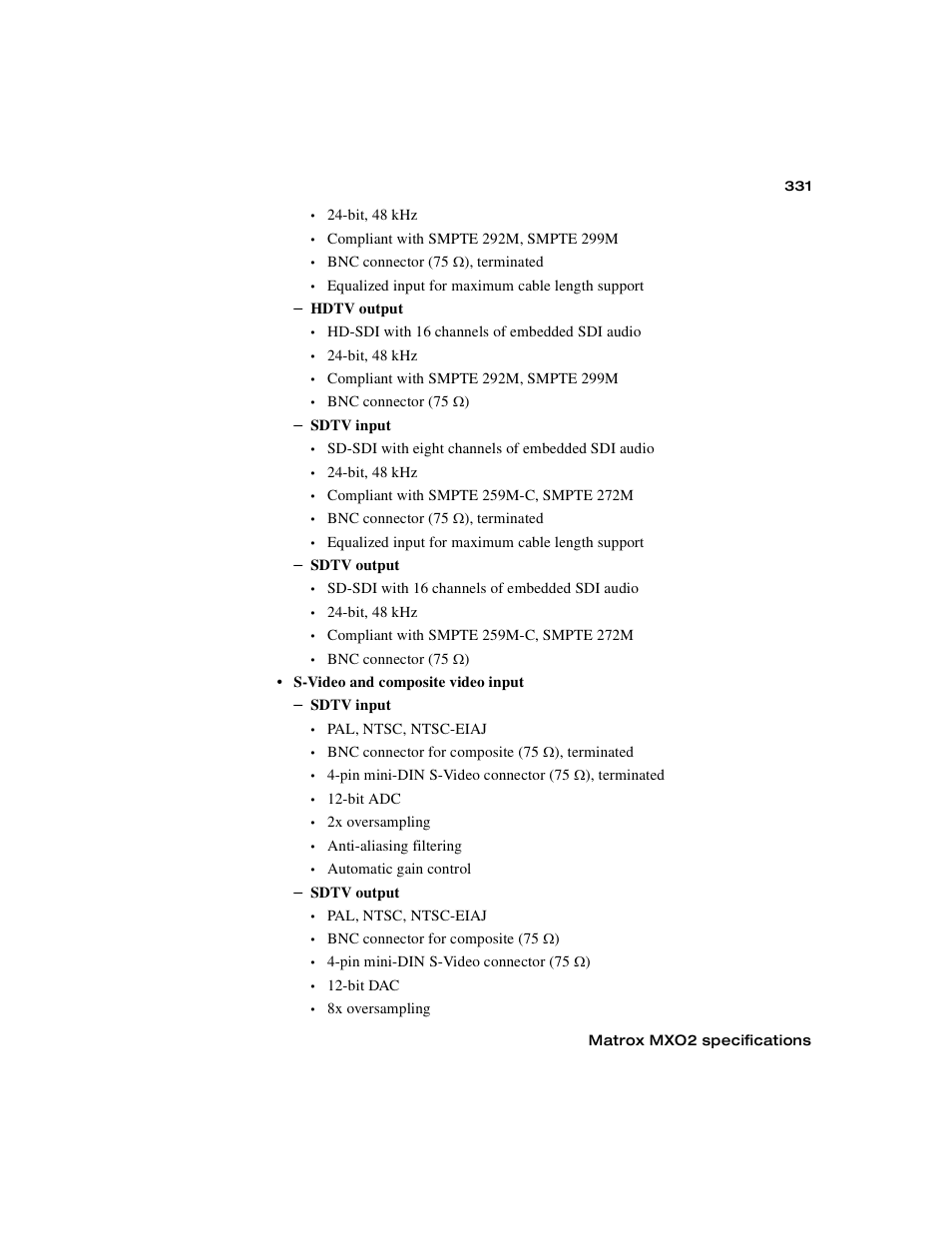 Matrox MXO2 PCIe Host Adapter User Manual | Page 355 / 388