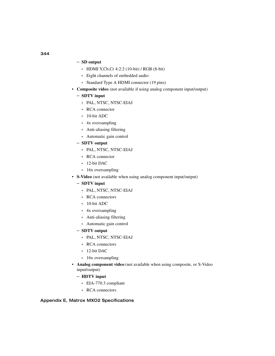 Matrox MXO2 PCIe Host Adapter User Manual | Page 368 / 388