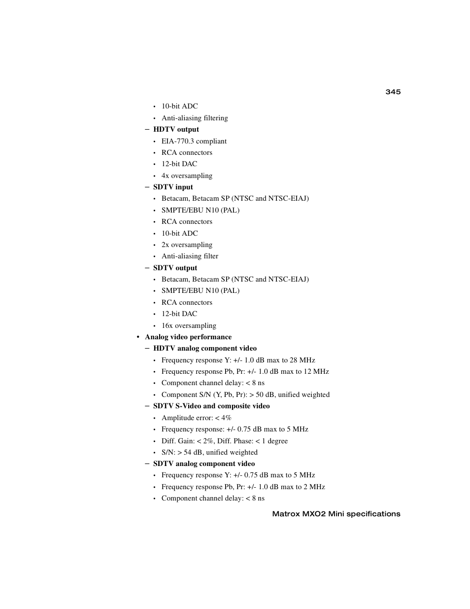 Matrox MXO2 PCIe Host Adapter User Manual | Page 369 / 388