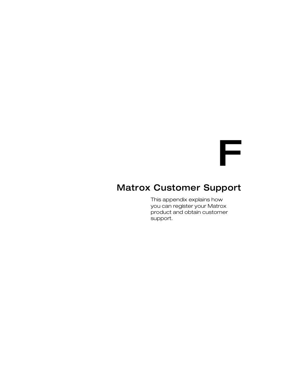 Matrox customer support, Appendix f | Matrox MXO2 PCIe Host Adapter User Manual | Page 373 / 388