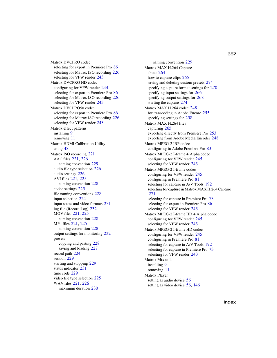 Matrox MXO2 PCIe Host Adapter User Manual | Page 381 / 388