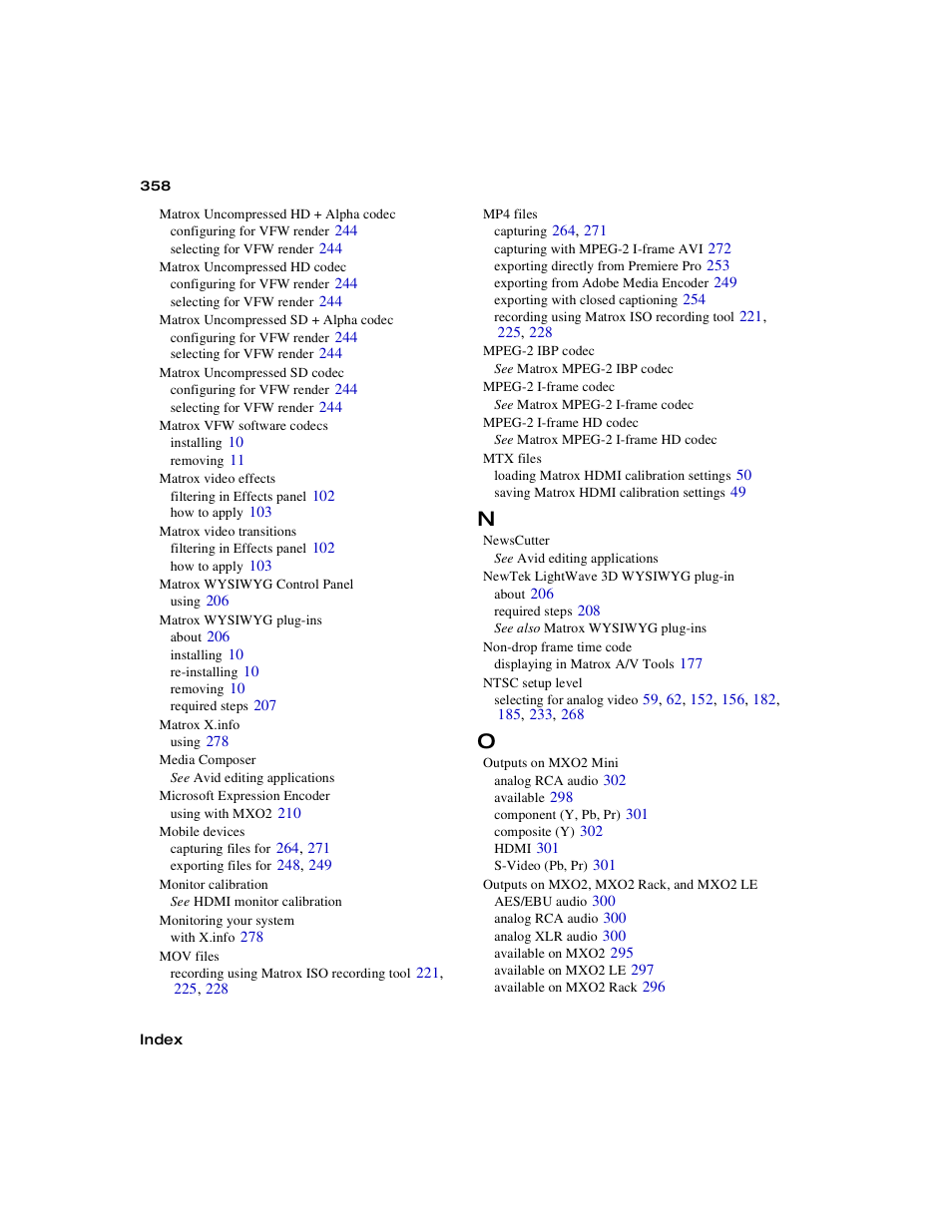 Matrox MXO2 PCIe Host Adapter User Manual | Page 382 / 388