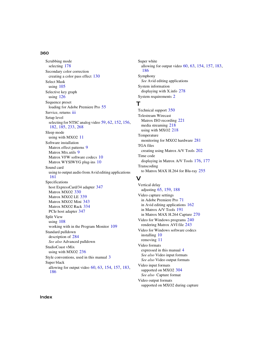 Matrox MXO2 PCIe Host Adapter User Manual | Page 384 / 388