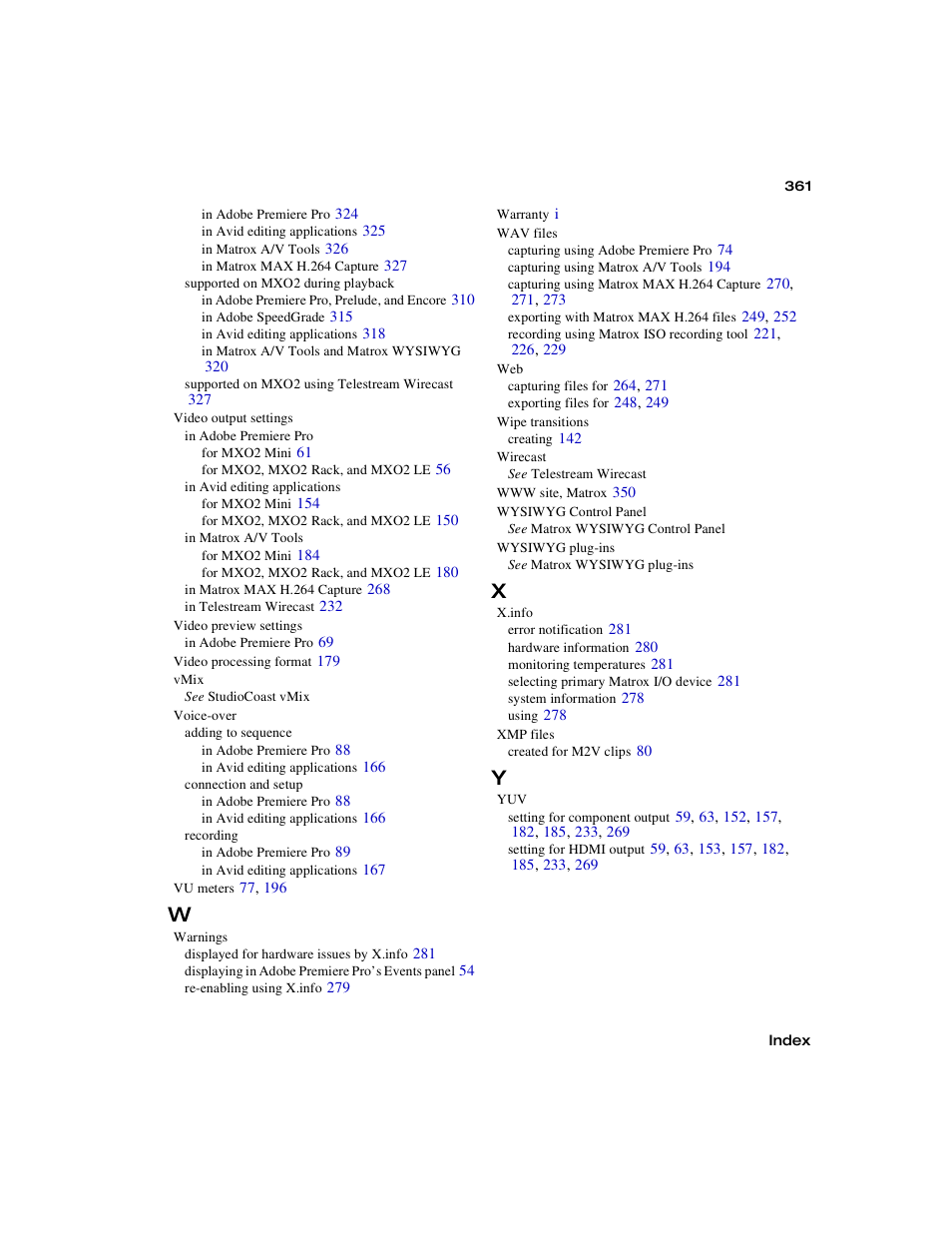 Matrox MXO2 PCIe Host Adapter User Manual | Page 385 / 388