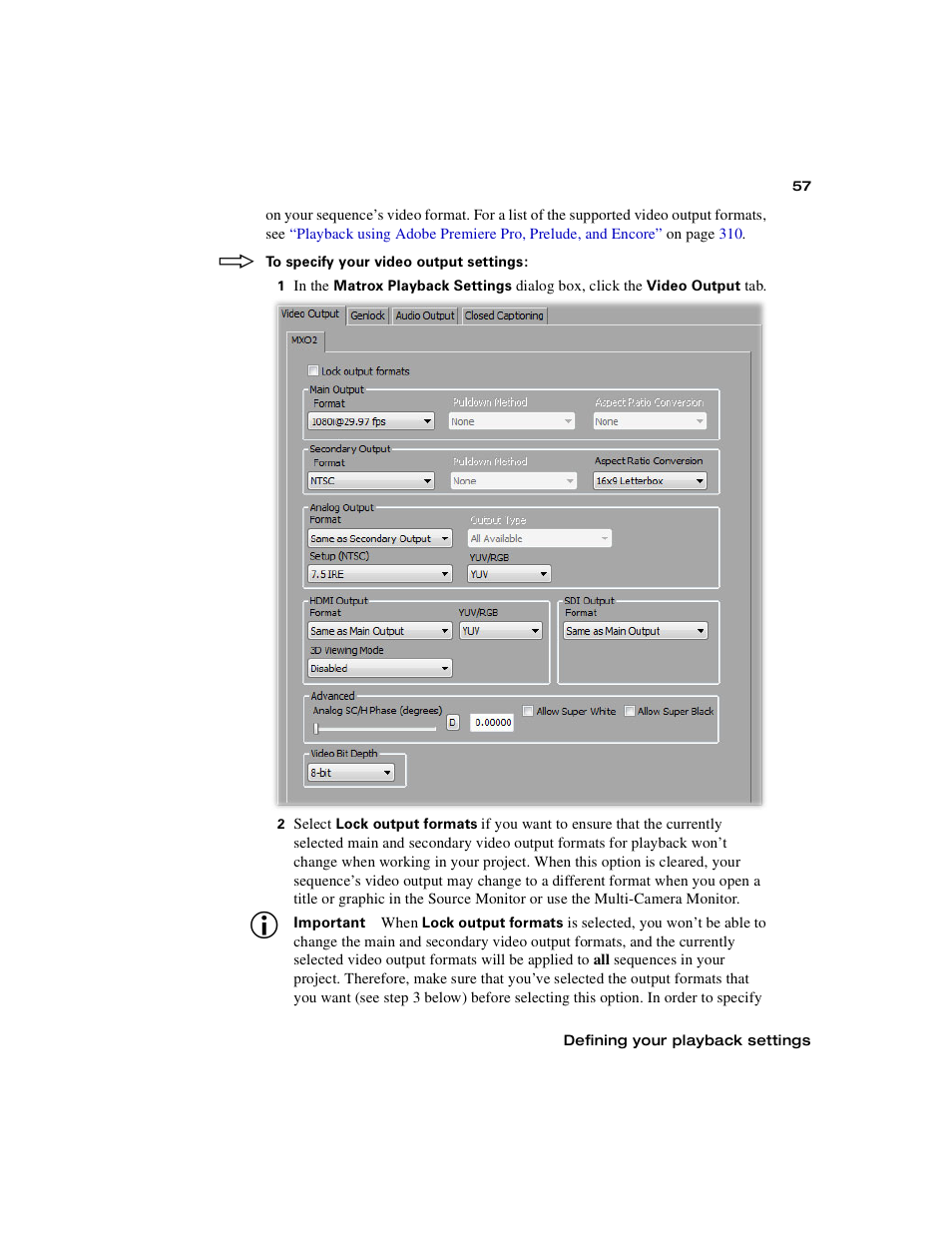 Matrox MXO2 PCIe Host Adapter User Manual | Page 81 / 388