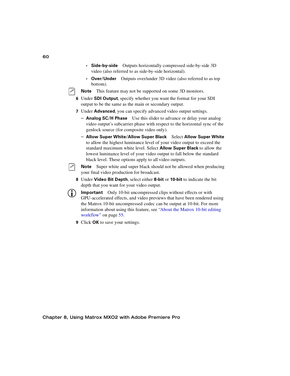 Matrox MXO2 PCIe Host Adapter User Manual | Page 84 / 388